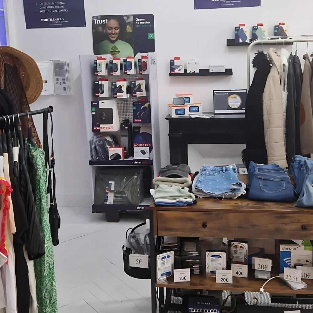 photo du vide dressing magasin