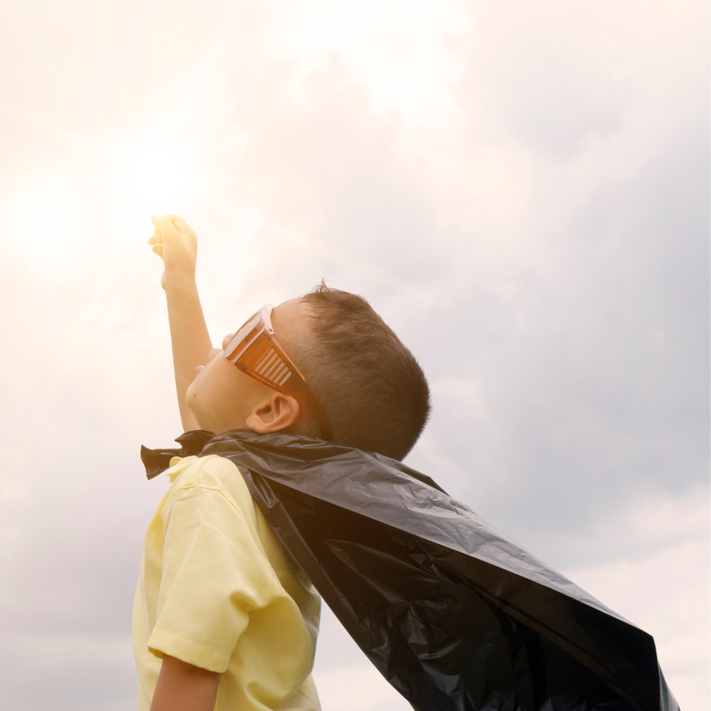 photo enfant super héro